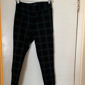 LOFT Dark Checkered Leggings